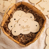 8PCS/set Wooden Baby Milestone Cards Cute Cloud Shape Milestone-TB00785-Veeddydropshipping